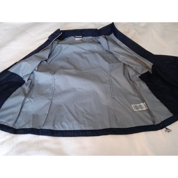 COLUMBIA Switchback™ III  Rain Jacket Navy Blue Hood Pockets Size L - Picture 9 of 16